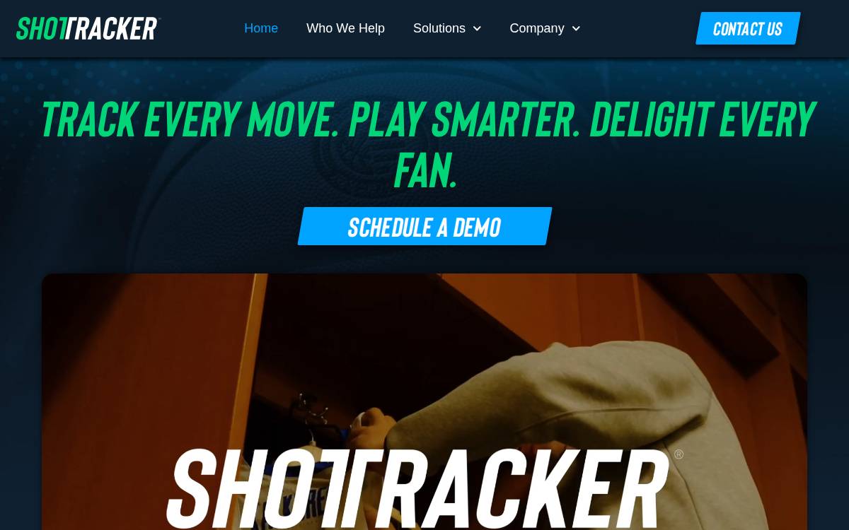 ShotTracker website preview