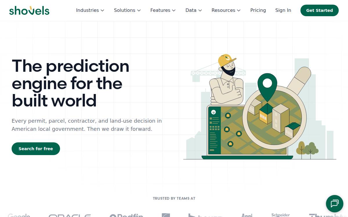 Shovels website preview
