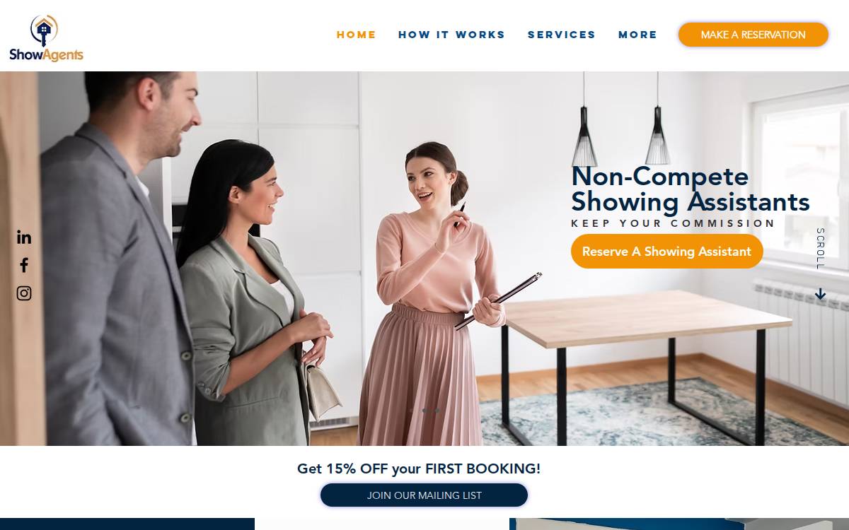 ShowAgents website preview