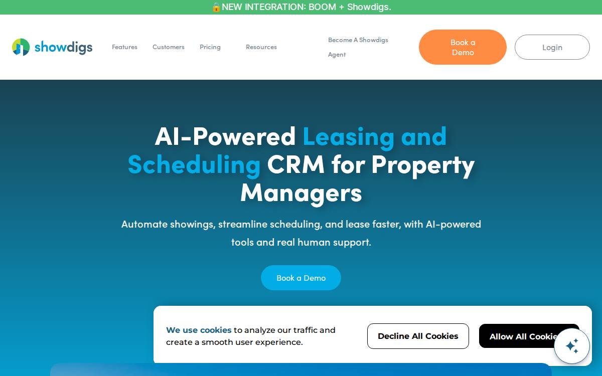Showdigs website preview