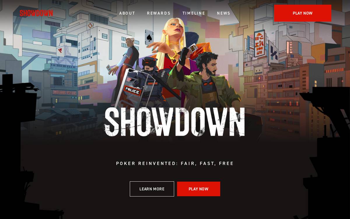 Showdown website preview