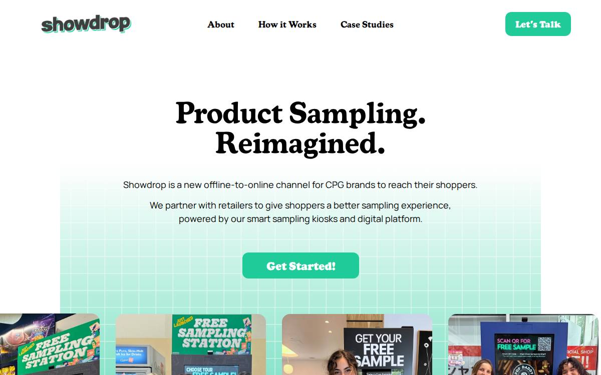 Showdrop website preview