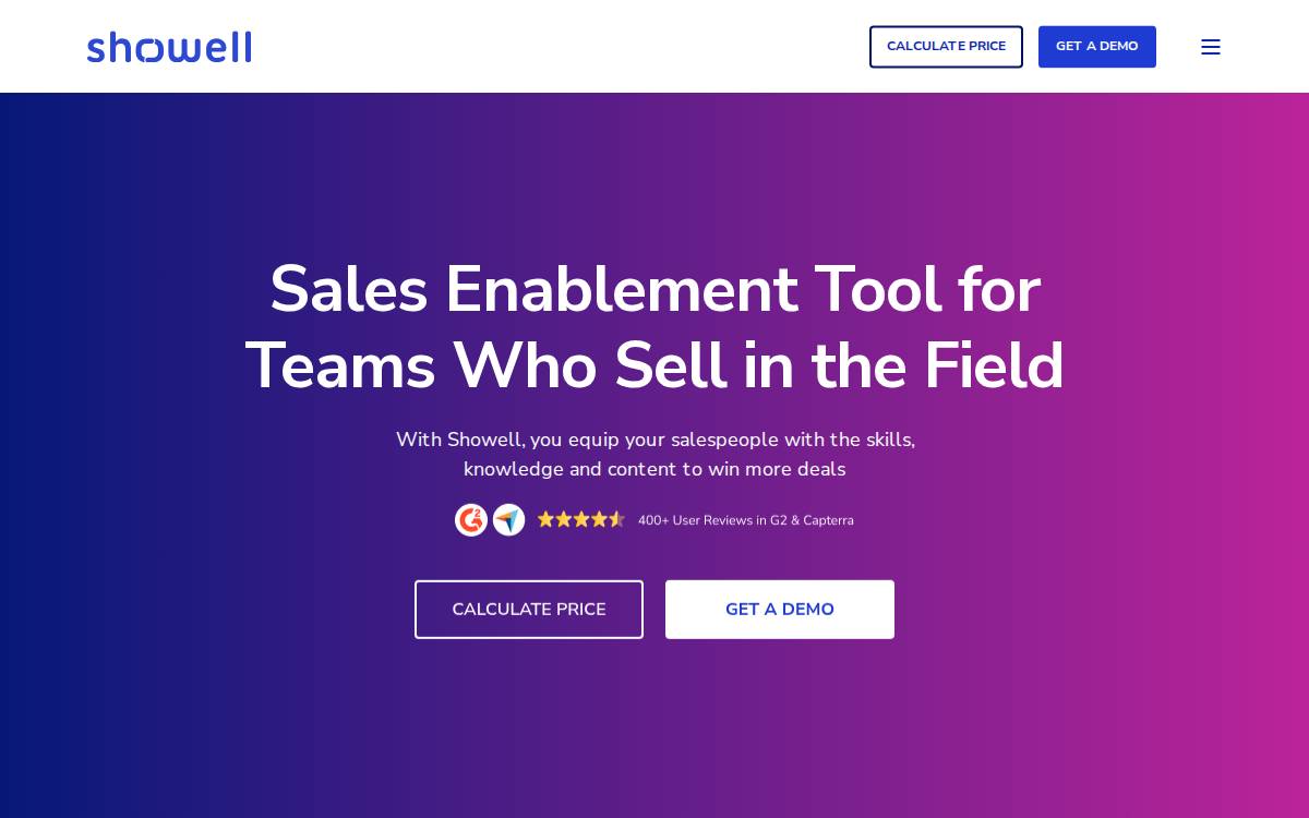 Showell website preview