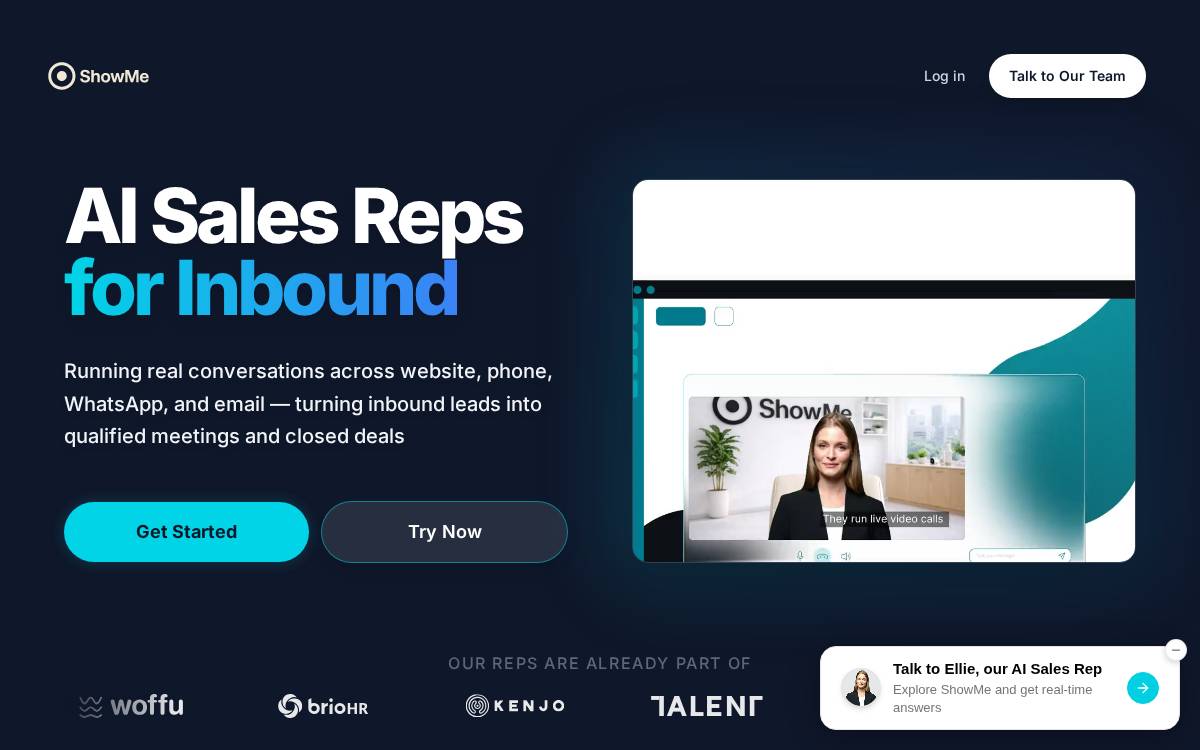 ShowMe website preview