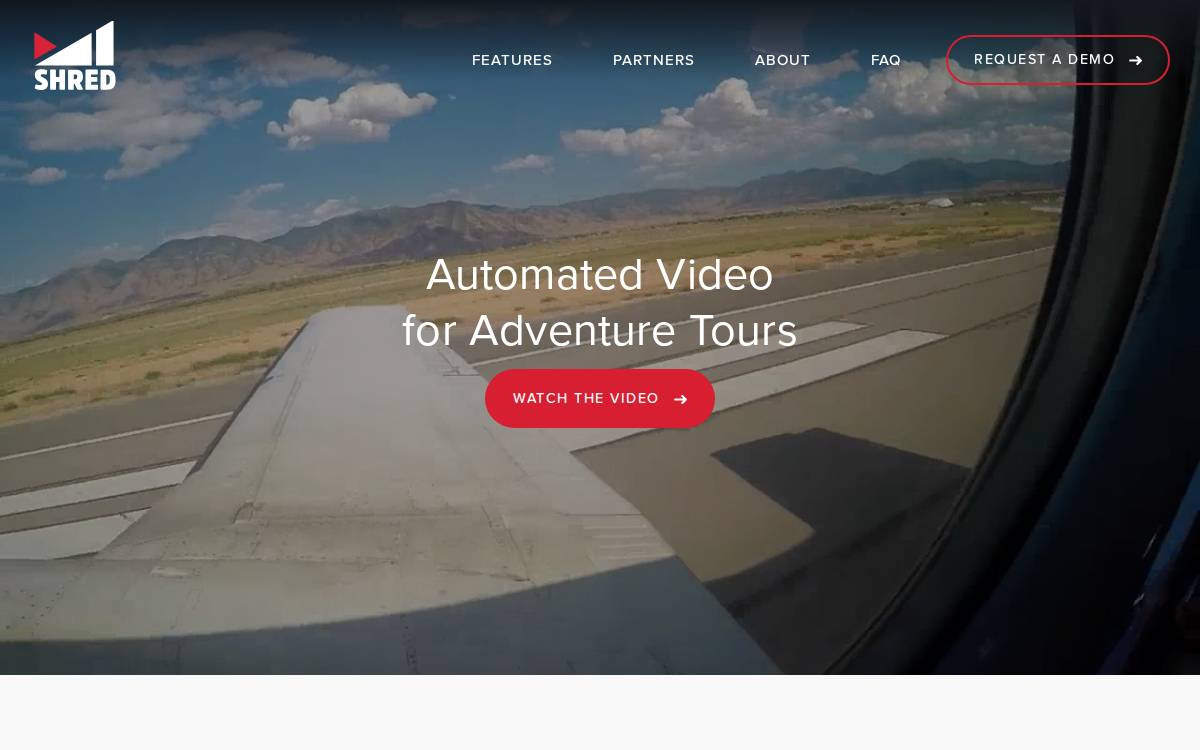Shred Video website preview