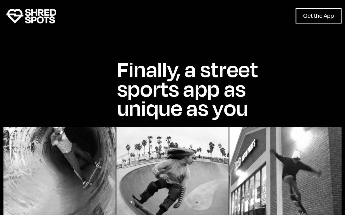 ShredSpots website preview