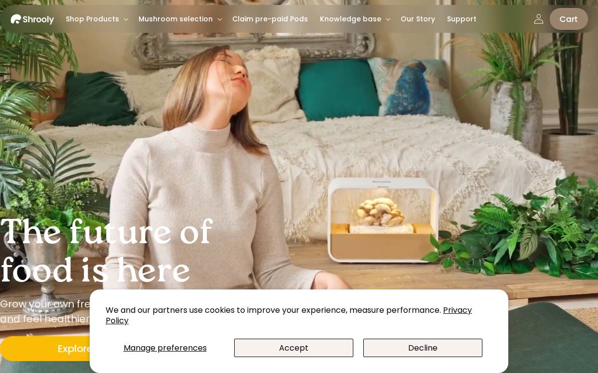 Shrooly website preview