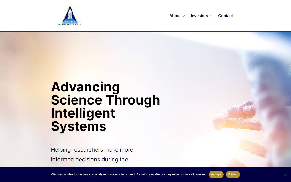 Shuttle Pharmaceuticals Holdings website preview