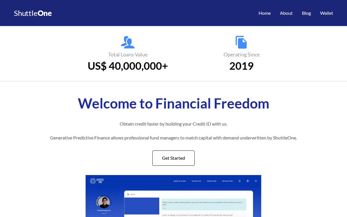 Shuttleone website preview