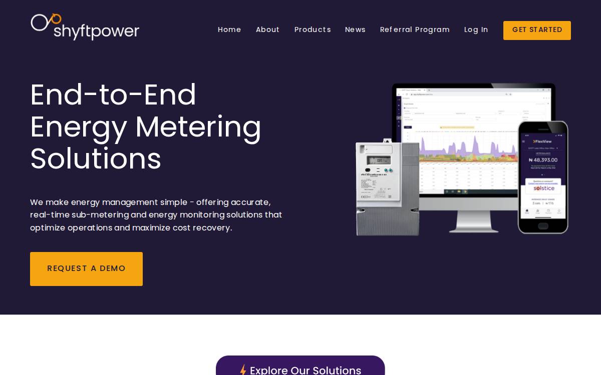 Shyftpower website preview