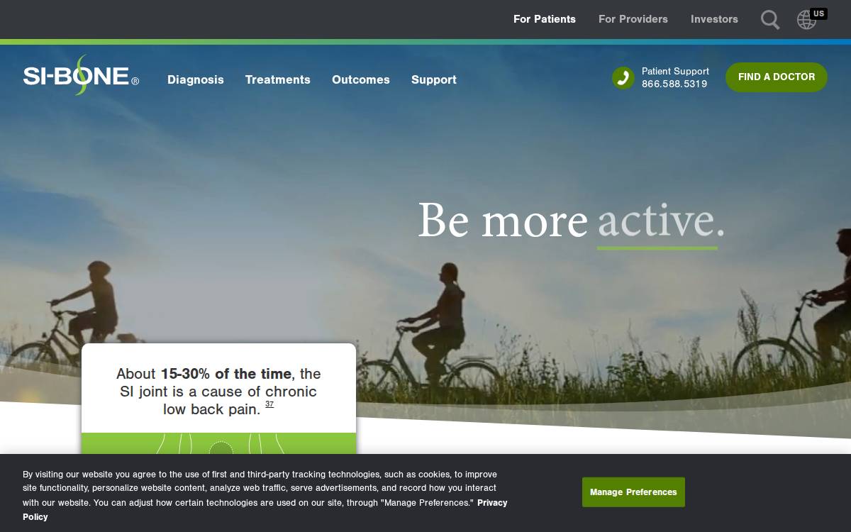 SI-BONE website preview