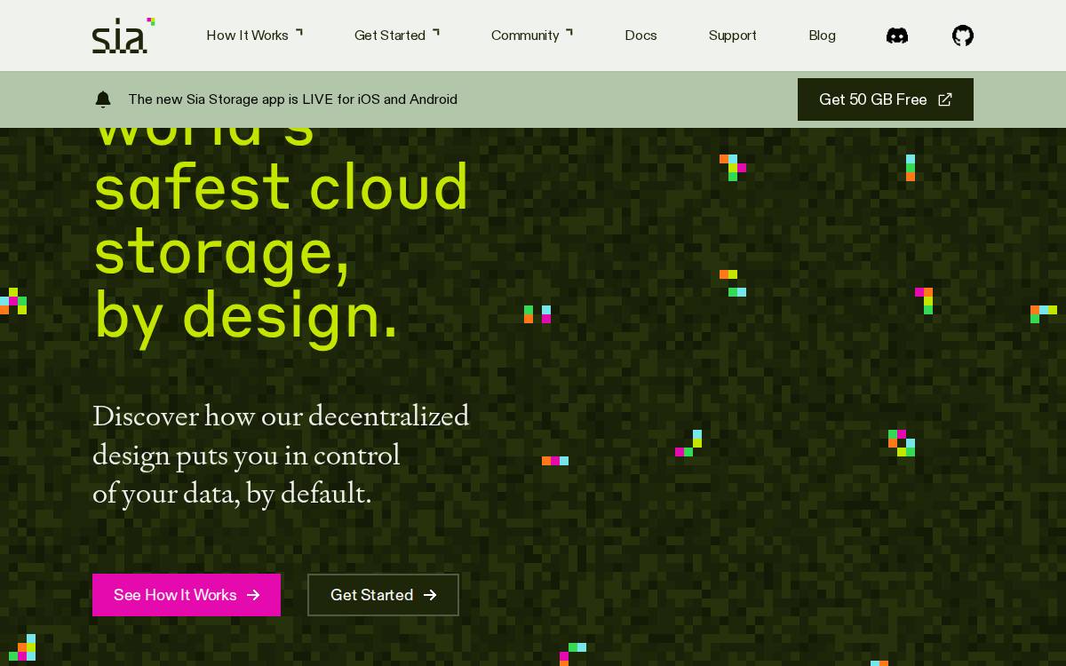 Siacoin website preview