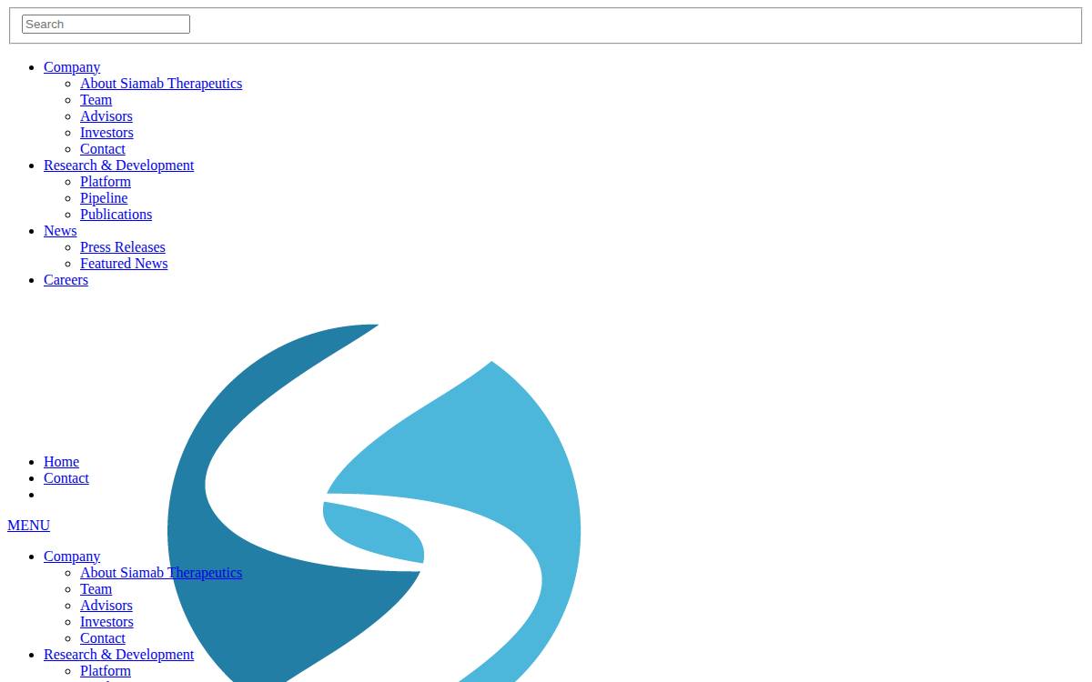 Siamab Therapeutics website preview
