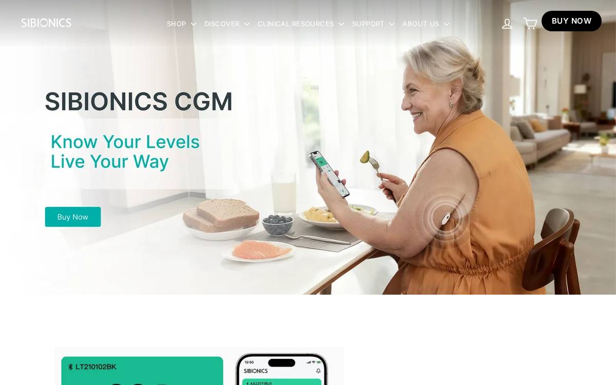 Sibionics website preview