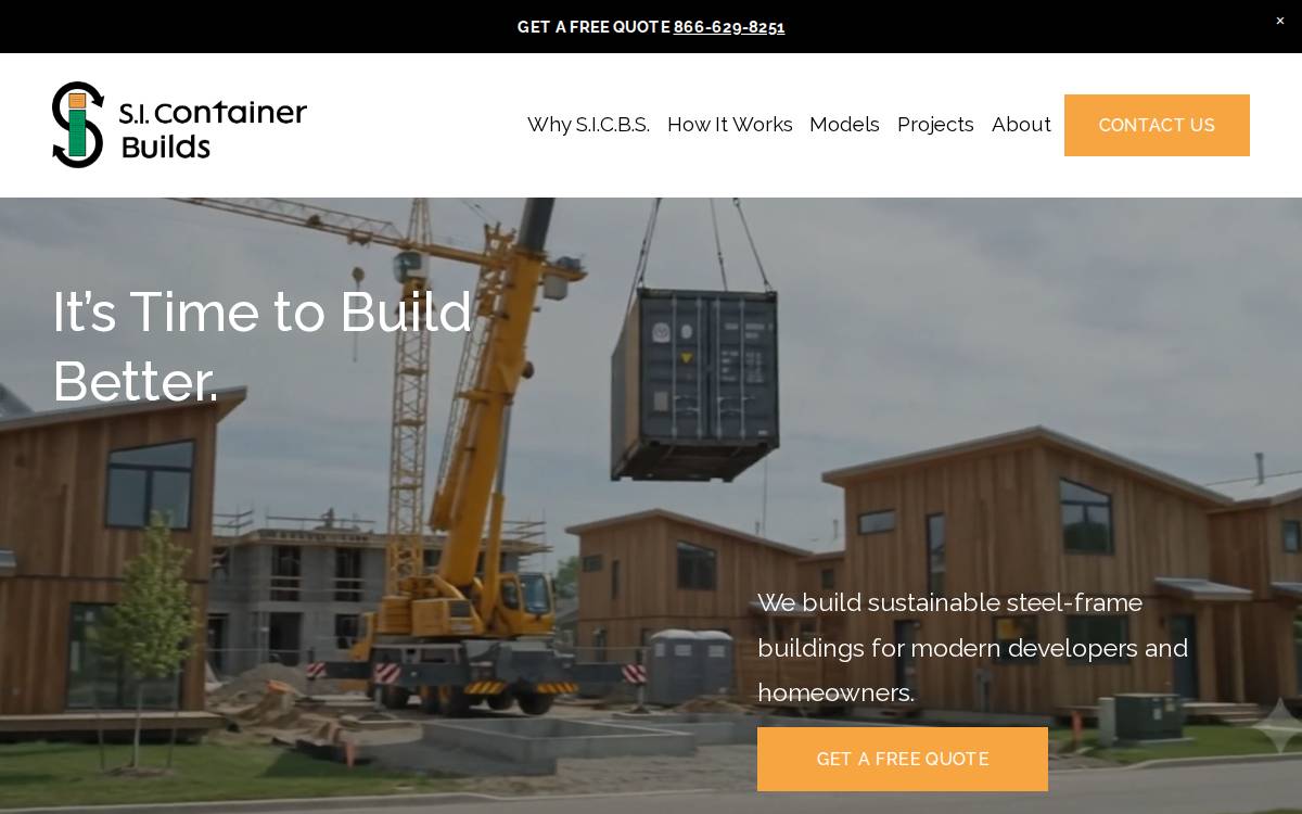 Sicontainerbuilds website preview
