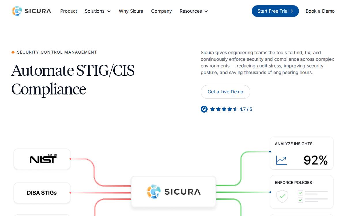Sicura website preview