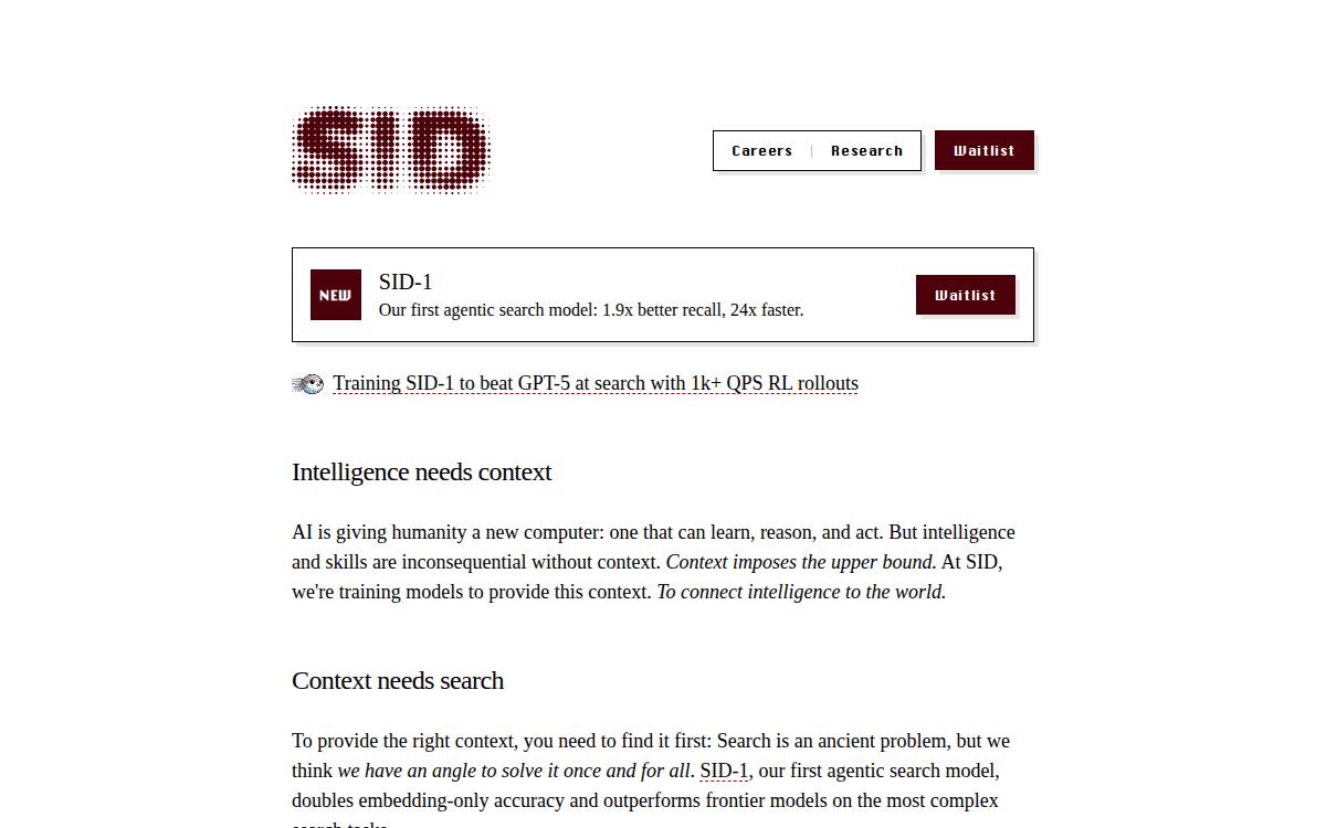 SID website preview