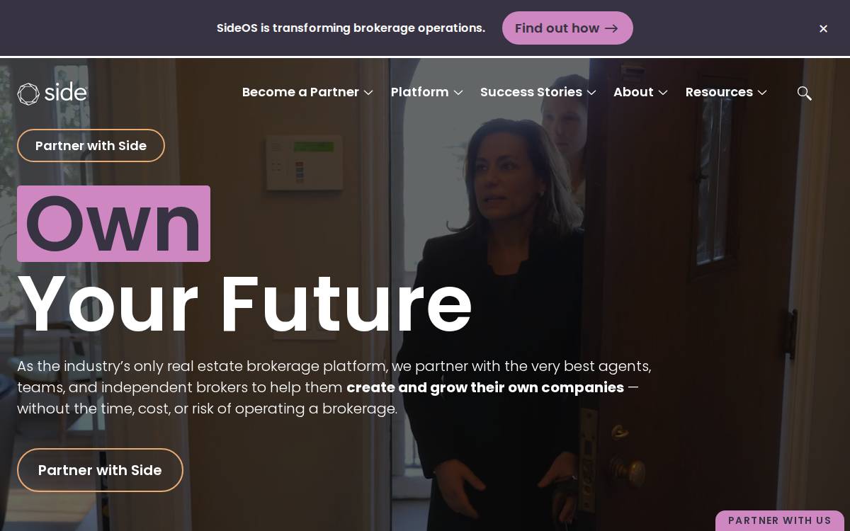 Side, Inc. website preview