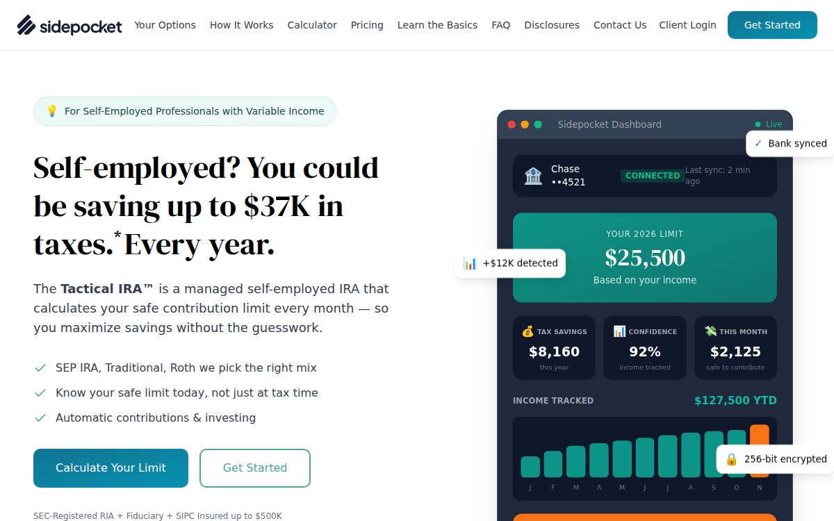 Side Pocket website preview
