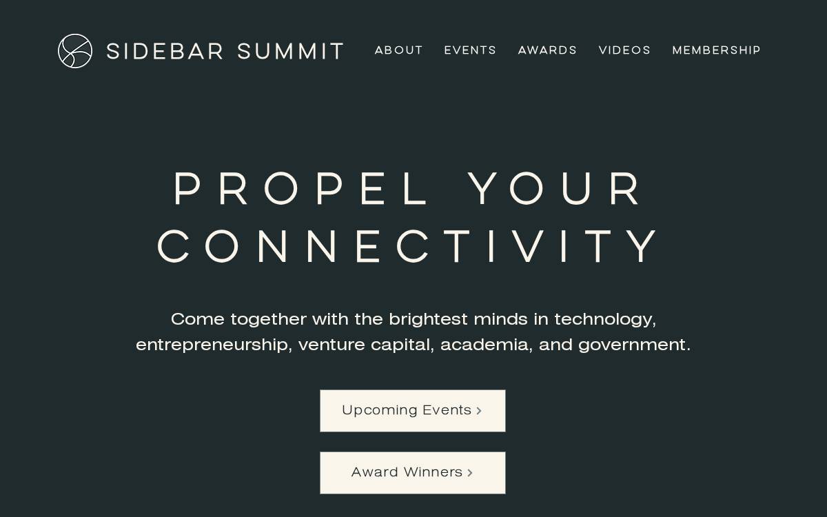 Sidebar Summit website preview