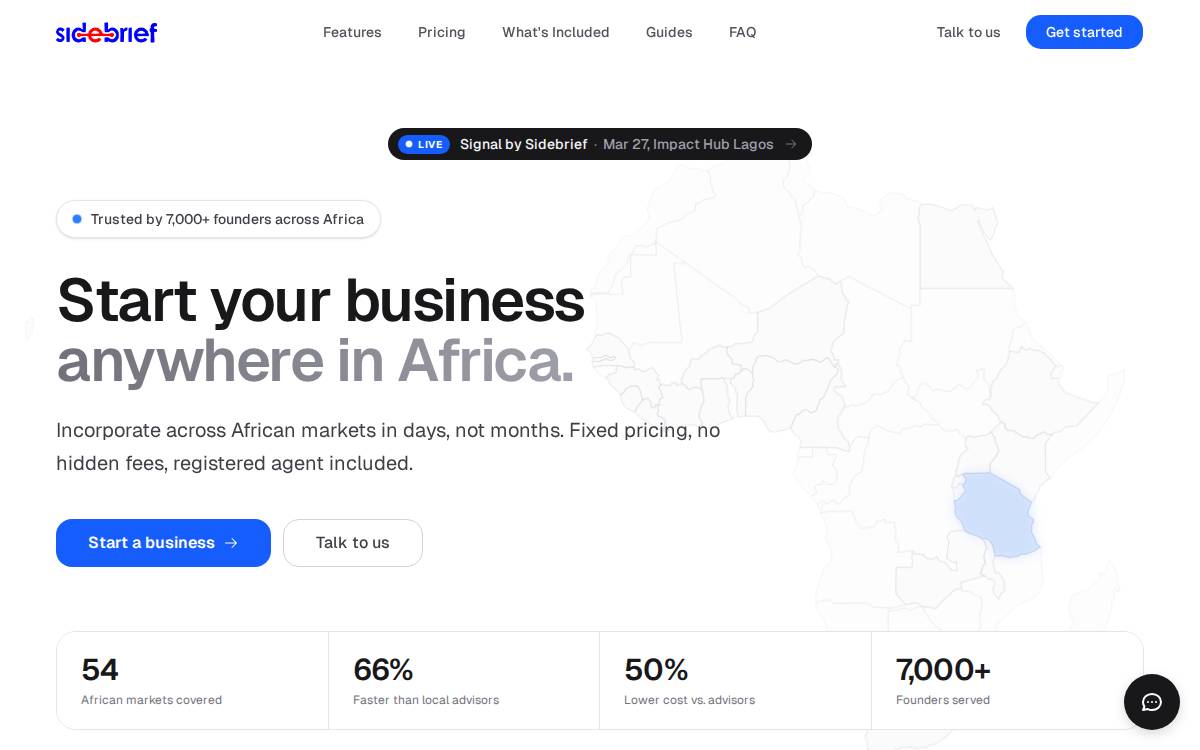 Sidebrief website preview