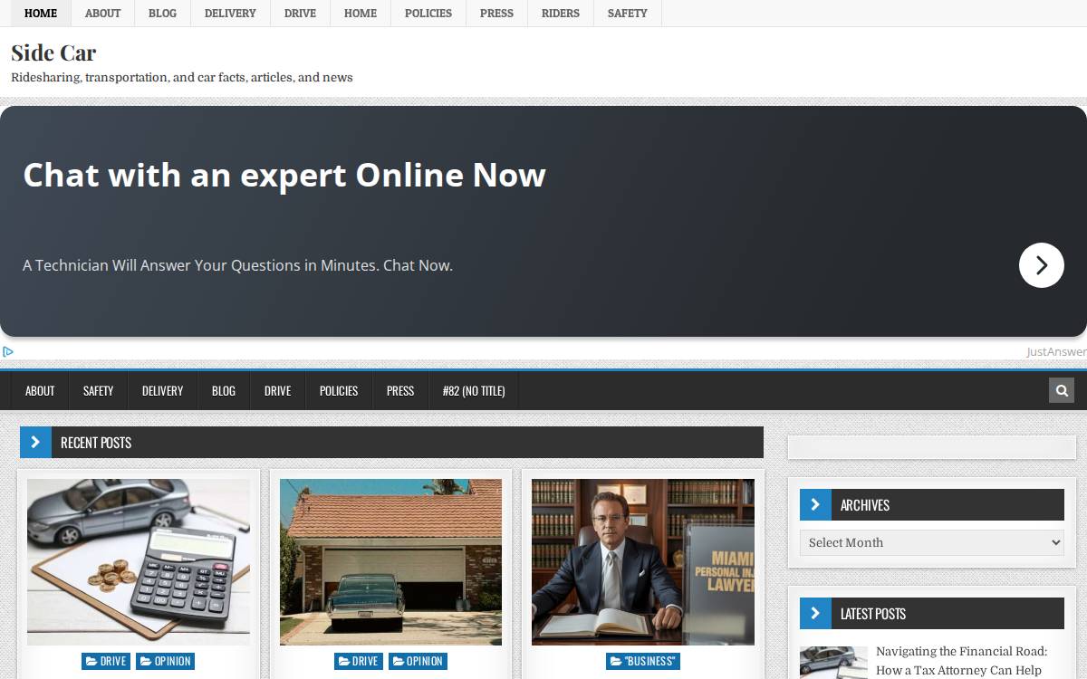 Sidecar website preview