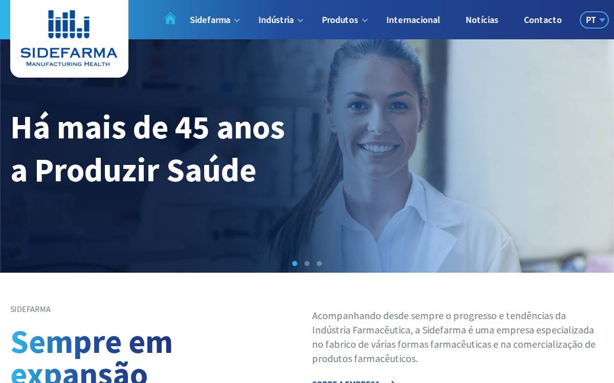 Sidefarma website preview
