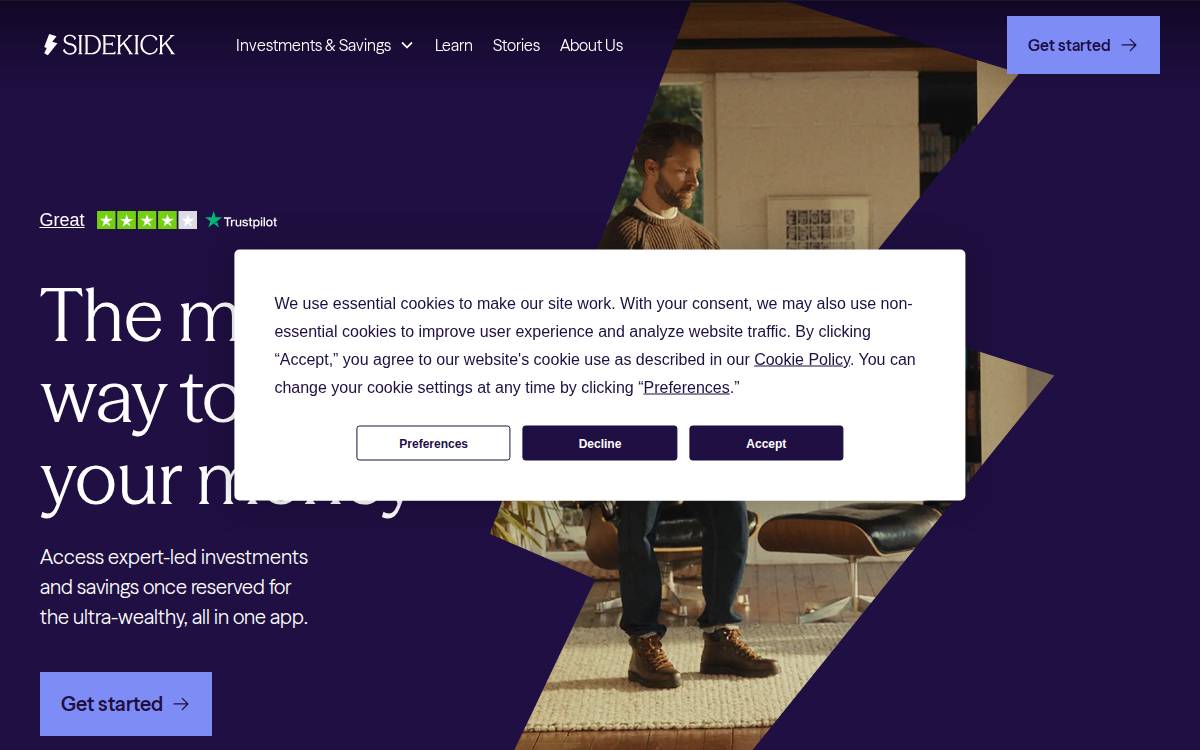 Sidekick Money website preview