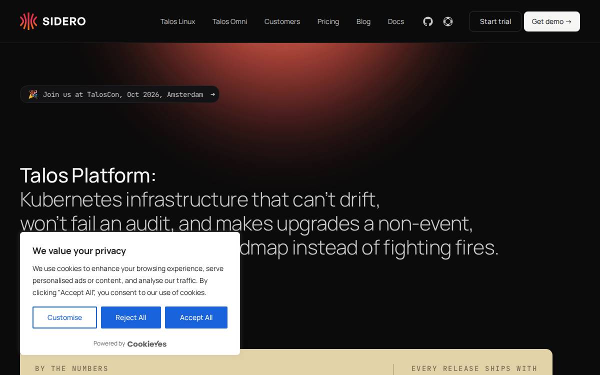 Sidero Labs website preview