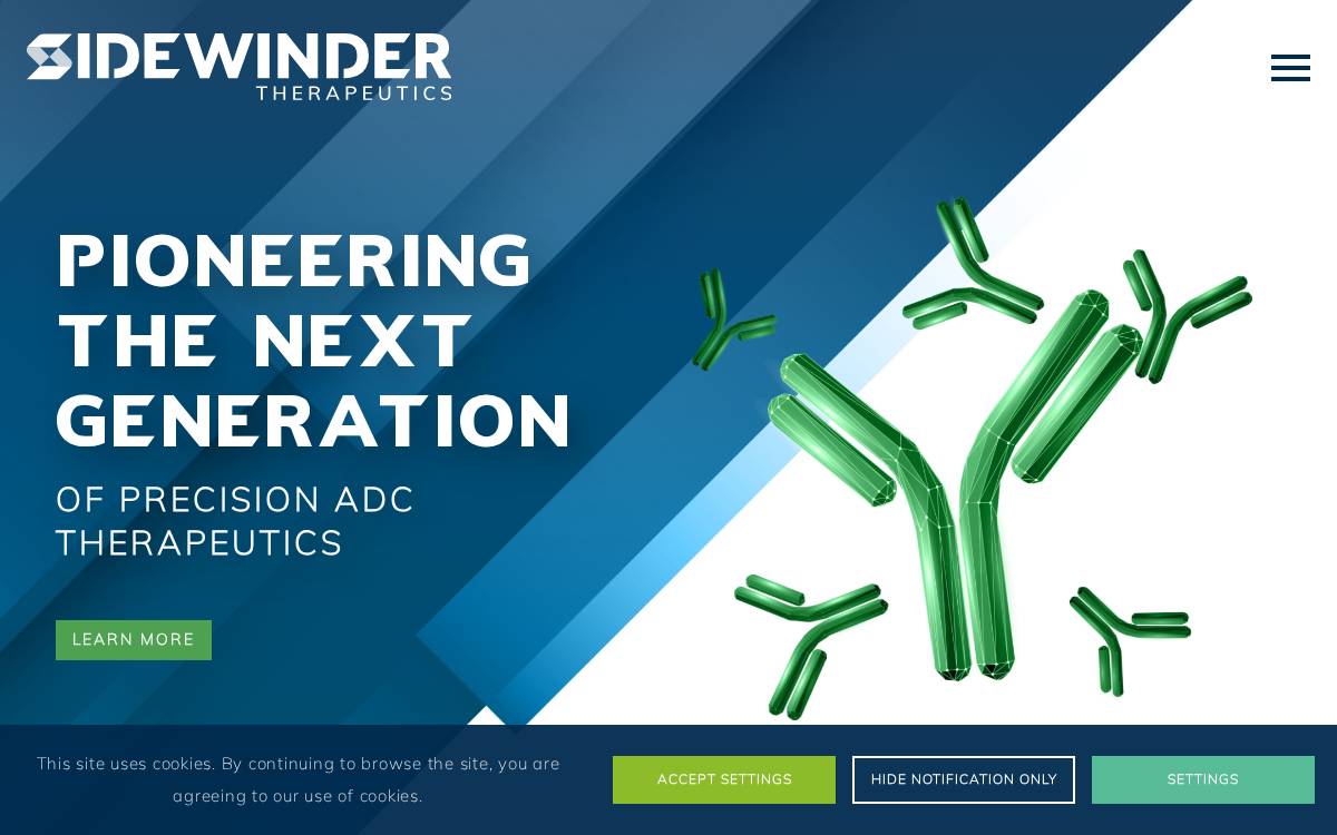 Sidewinderbio website preview