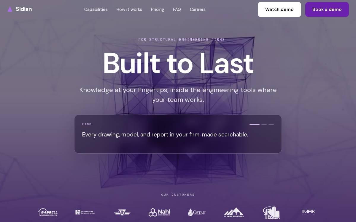 Sidian website preview