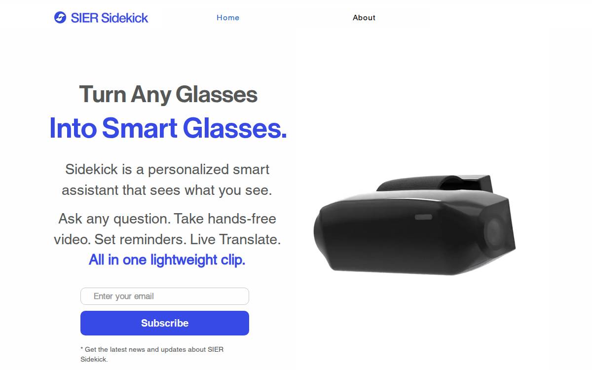 SIER Sidekick website preview