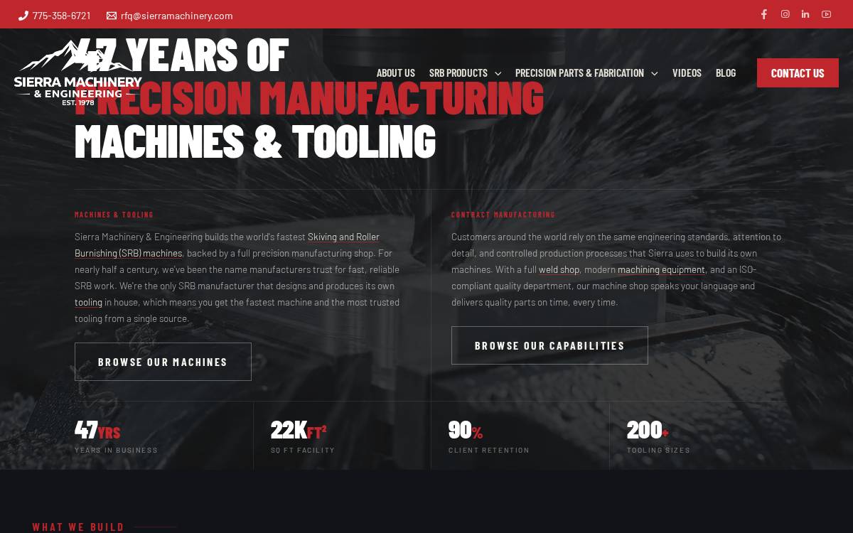 Sierramachinery website preview