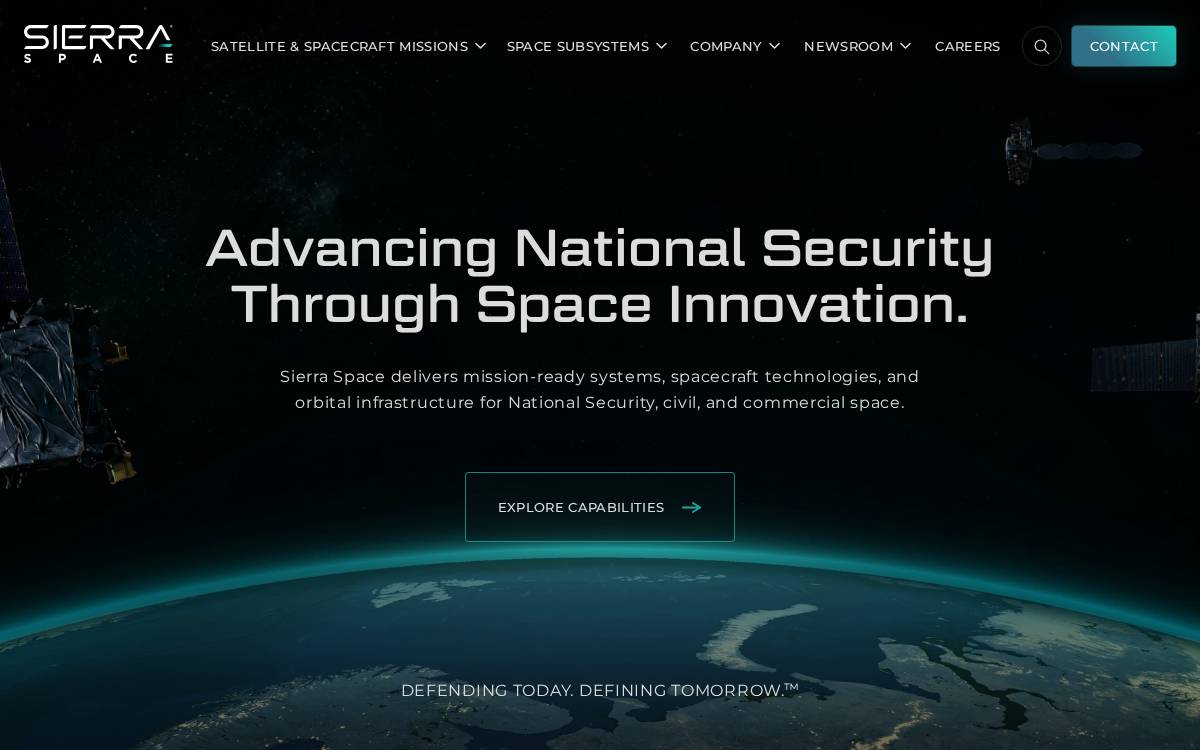 Sierra Space website preview