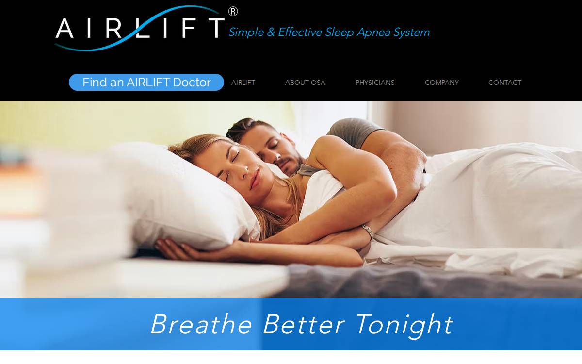Siesta Medical website preview