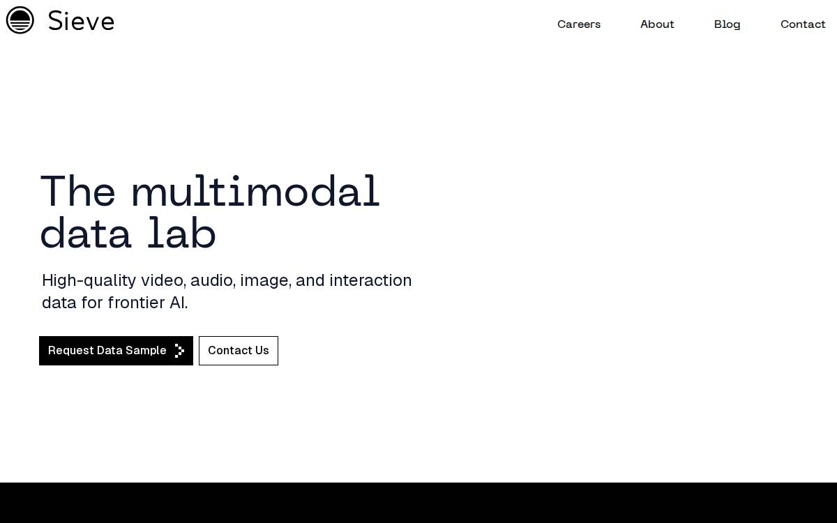 Sieve website preview