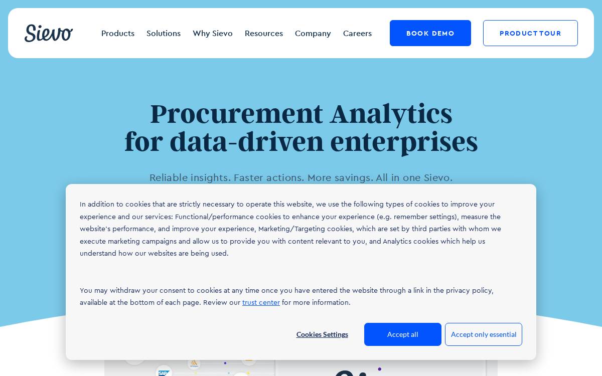 Sievo website preview