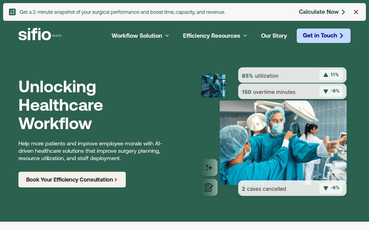 Sifio Health Website website preview
