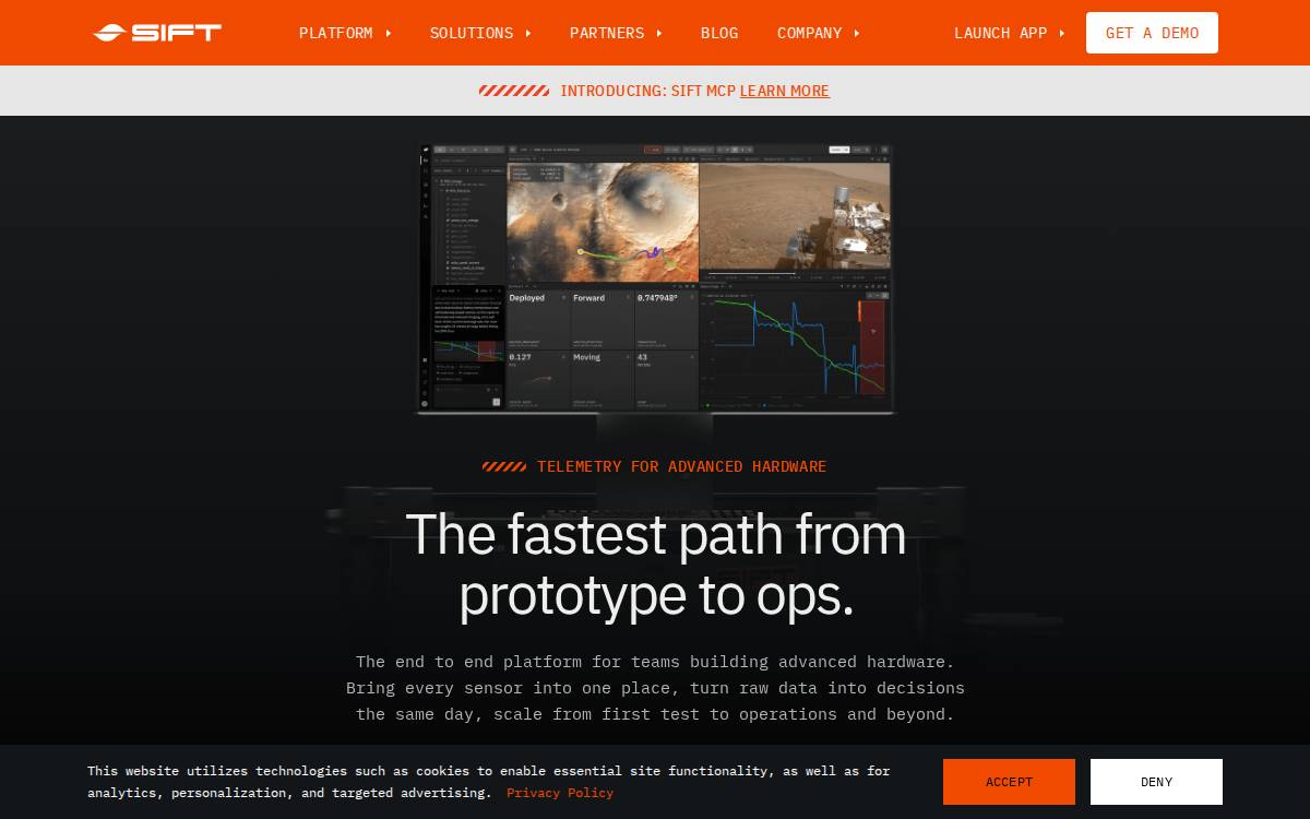 Sift website preview