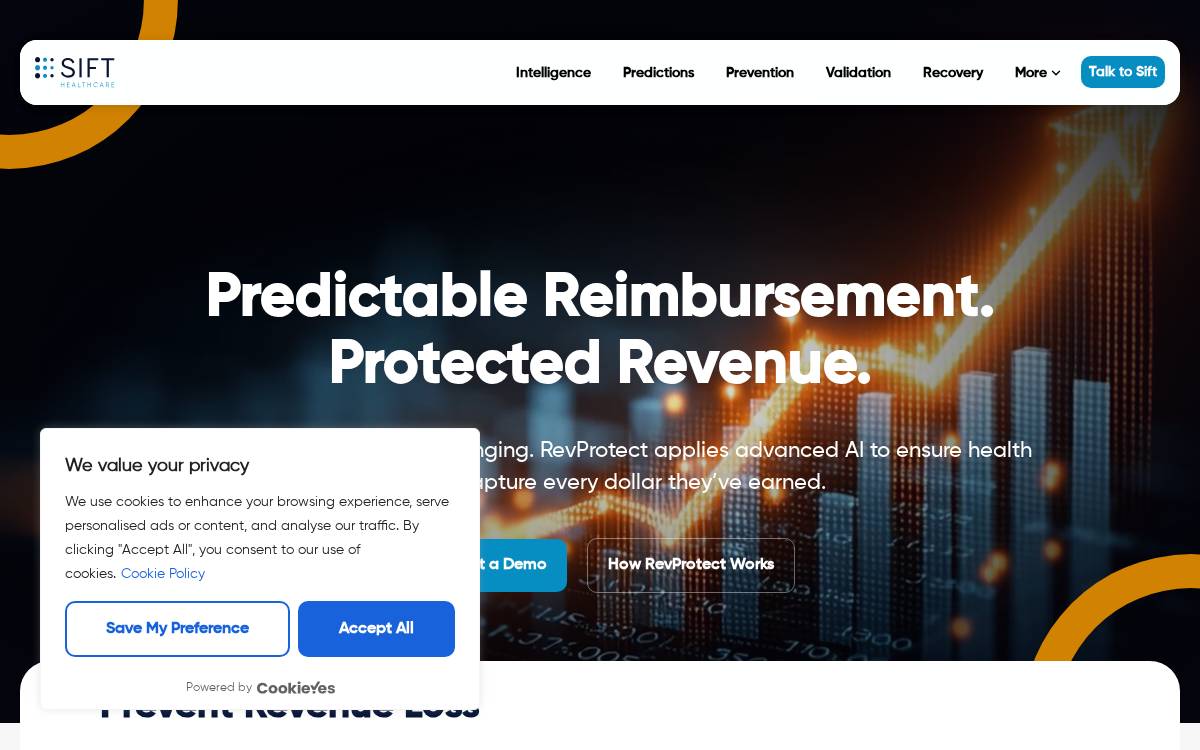 Sift Healthcare website preview