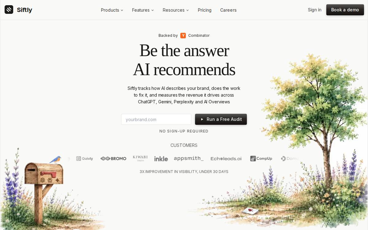 Siftly website preview
