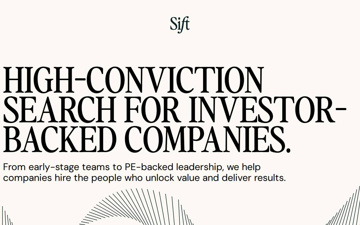 Siftsearch website preview