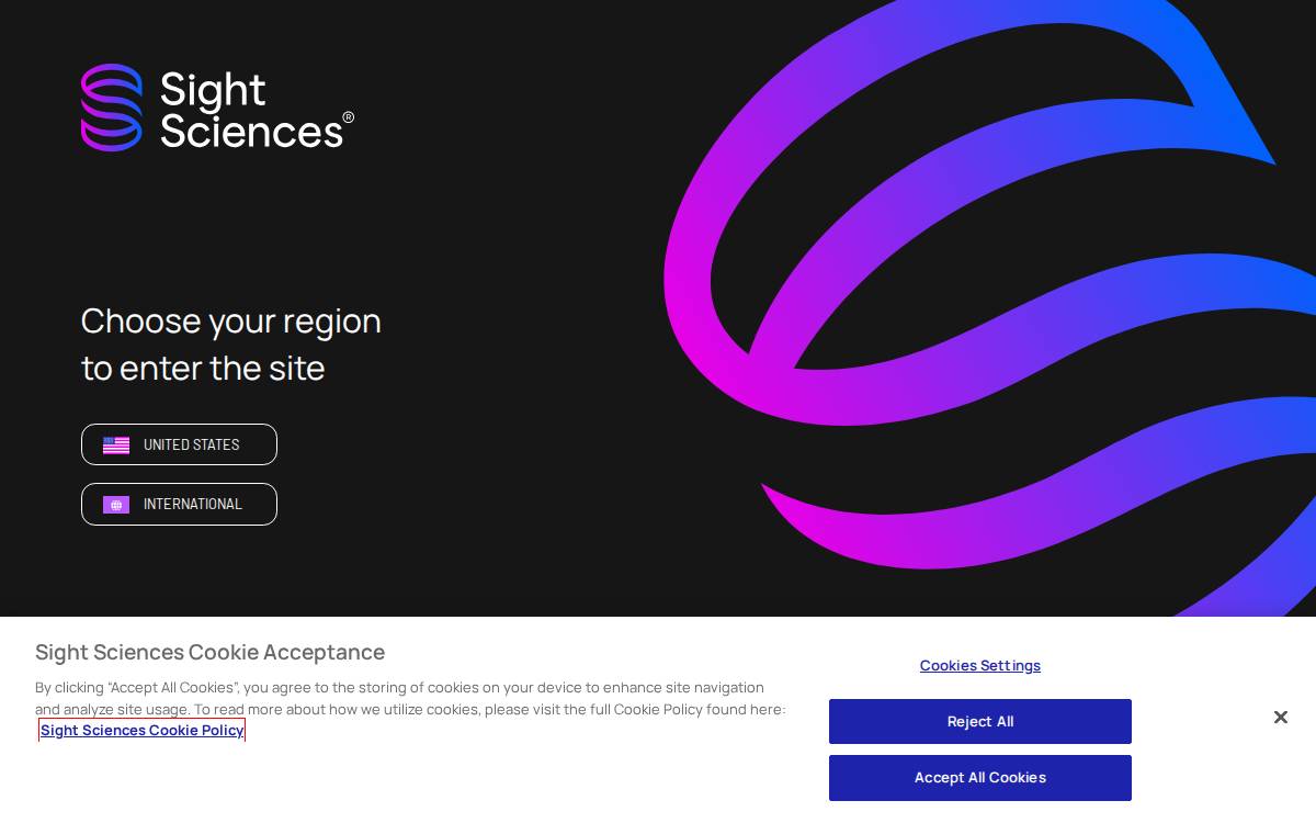 Sight Sciences website preview