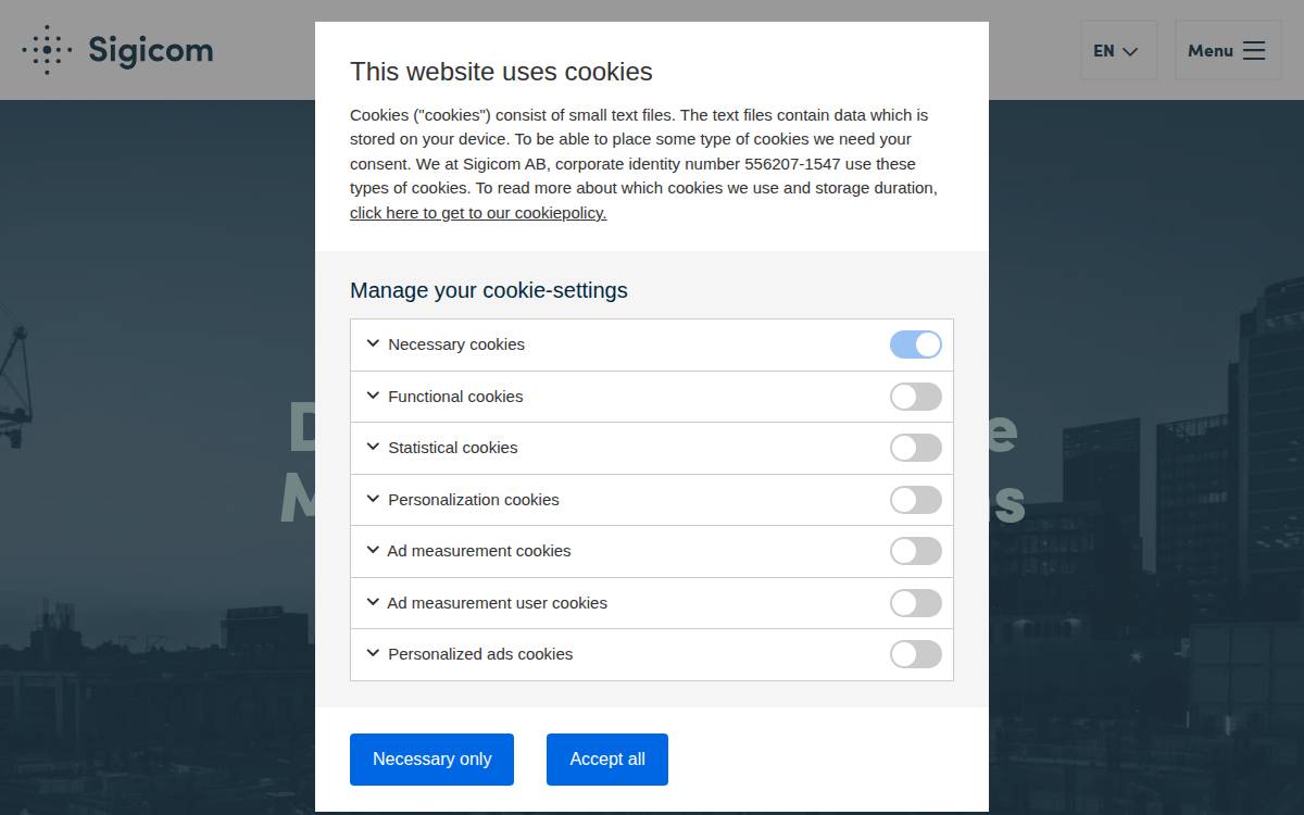 Sigicom website preview