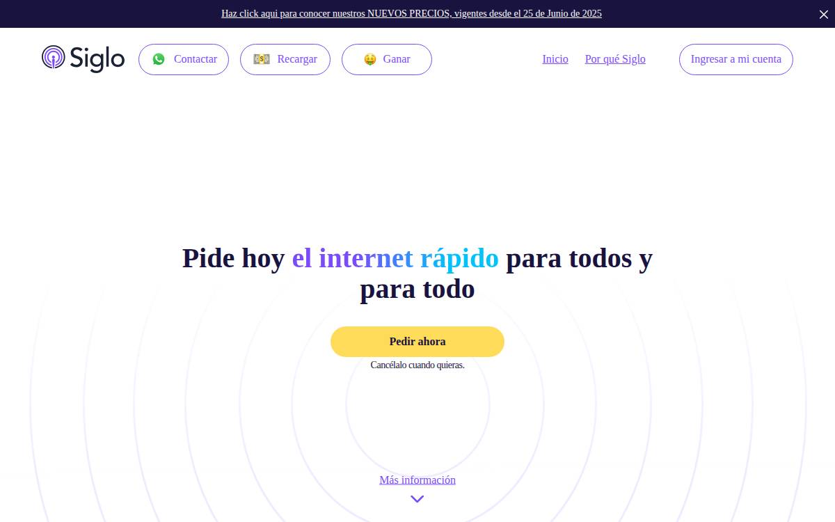 Siglo website preview