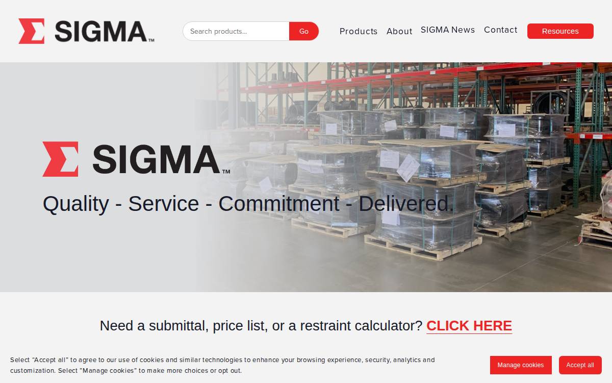 Sigma website preview