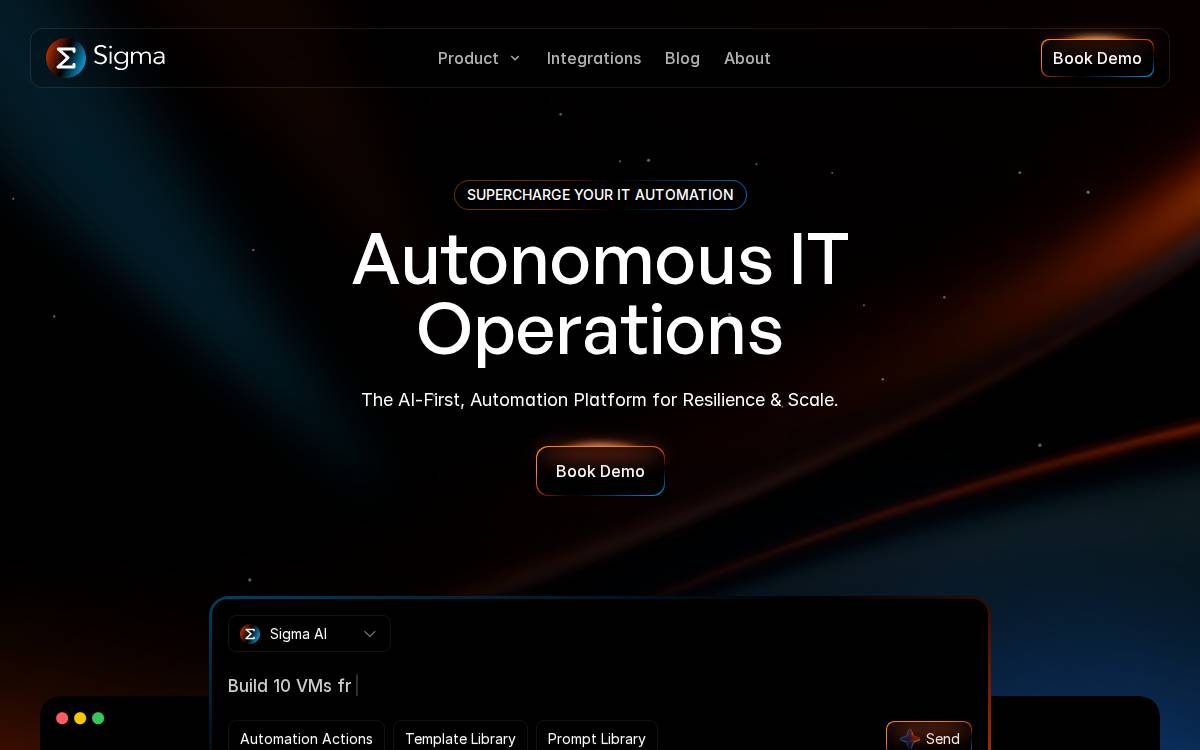 Sigma Automate website preview