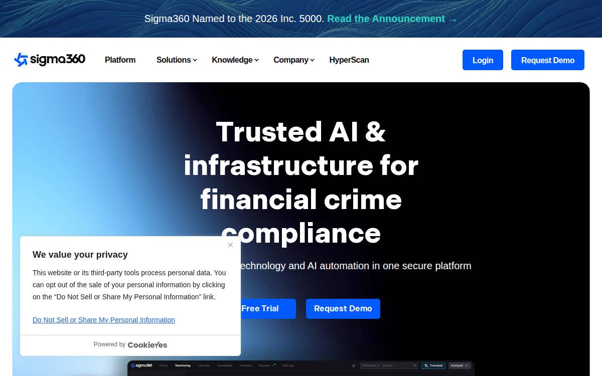 Sigma360 website preview