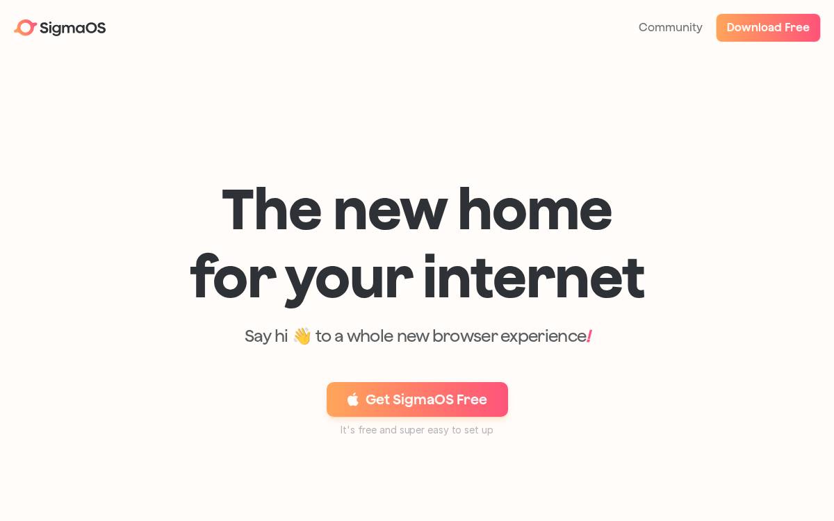 SigmaOS website preview