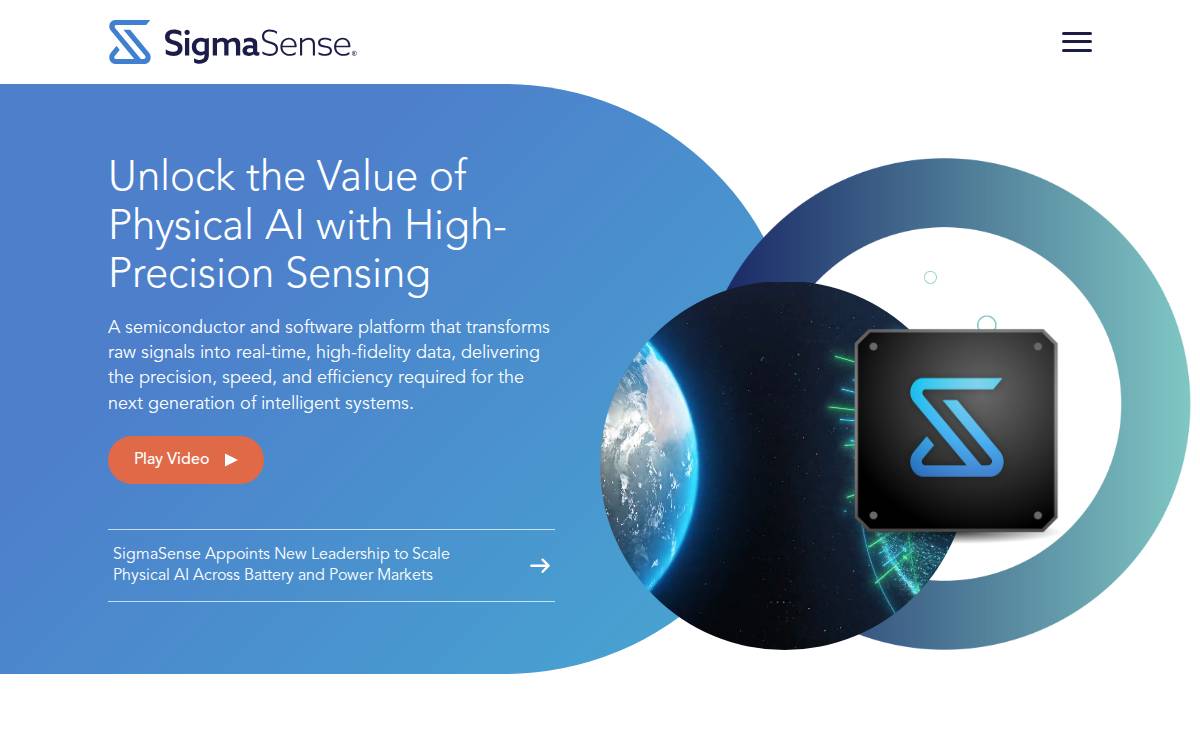 SigmaSense website preview